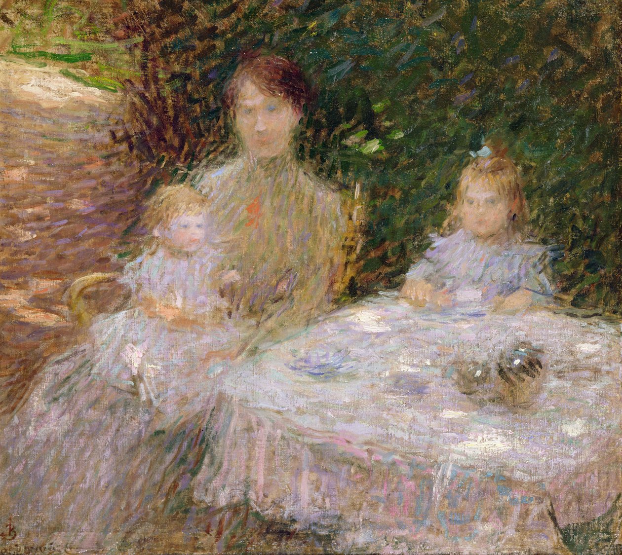 Kunstnerens familie i haven af Ernest Joseph Laurent