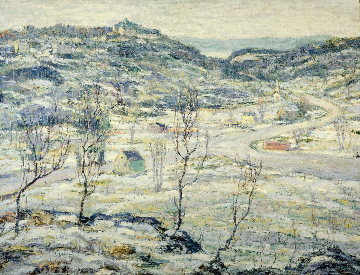 Harlem Valley, vinter af Ernest Lawson