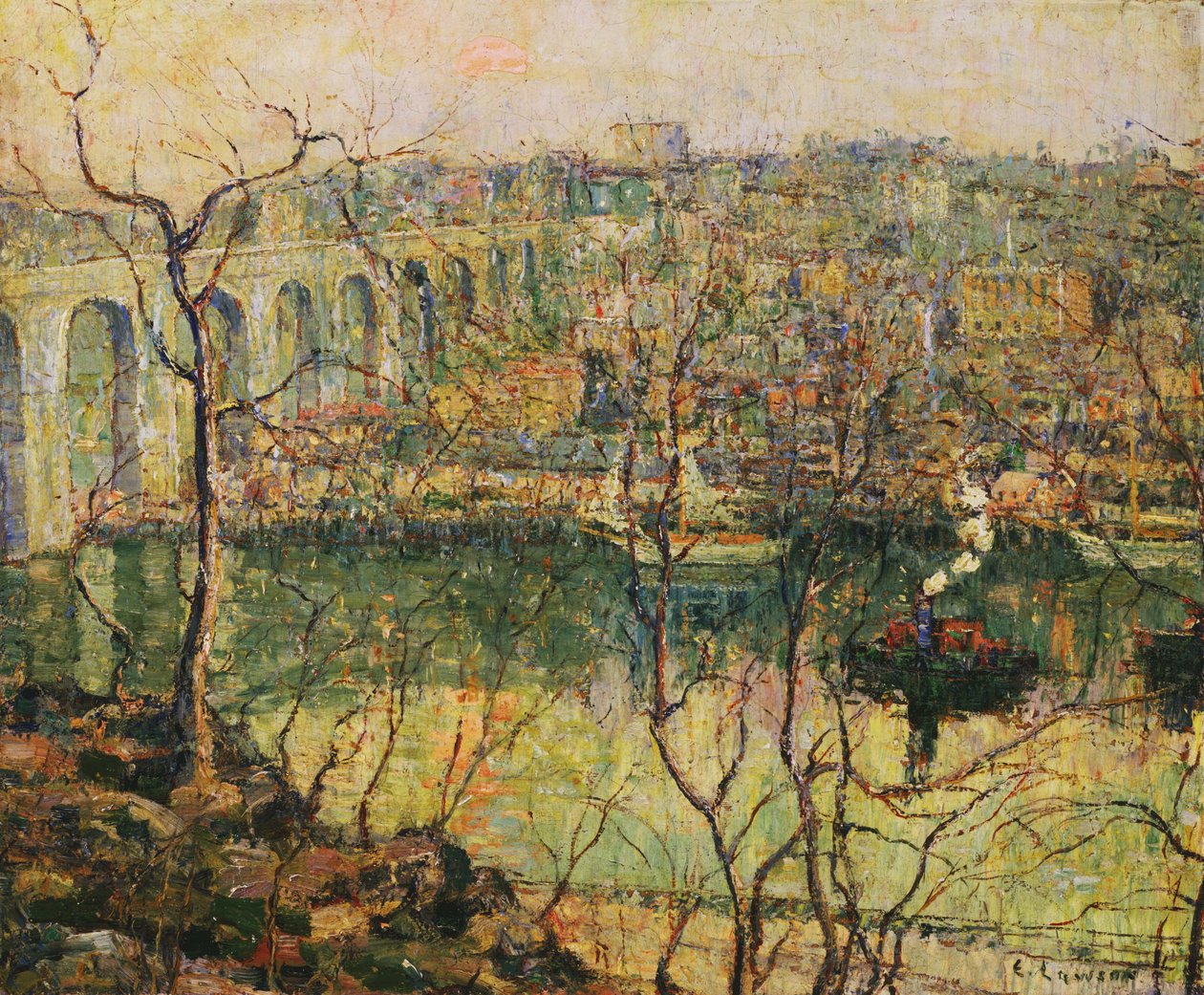 Høj bro af Ernest Lawson