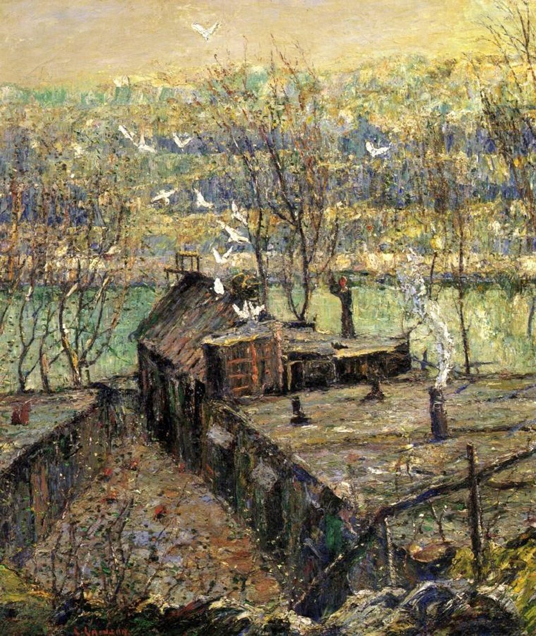 Duegården, ca. 1916 af Ernest Lawson