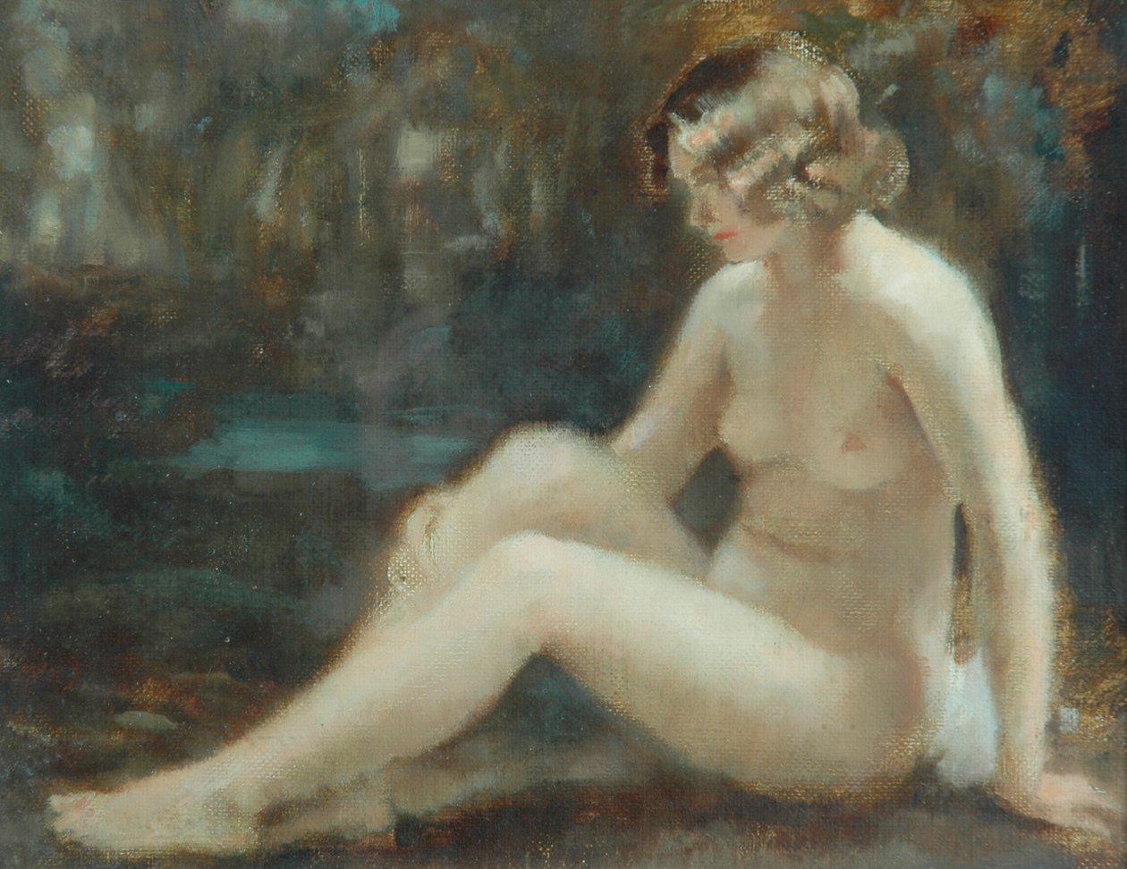 En pool i skoven af Ernest Leopold Sichel