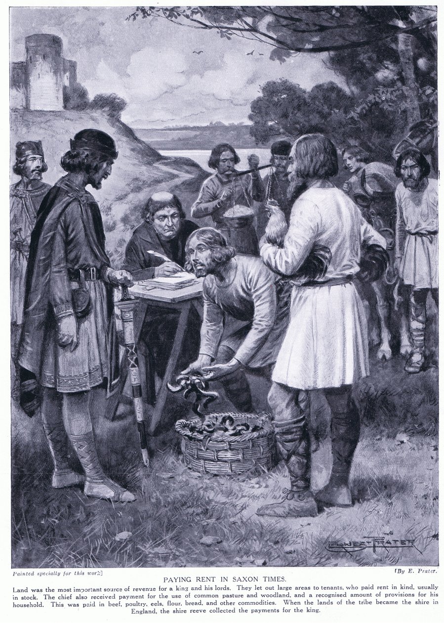 Betalende husleje i saksisk tid, 1920