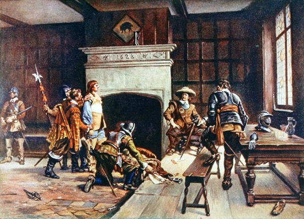 Oliver Cromwell (1599-1658) på Blue Boar i Holborn, illustration fra 