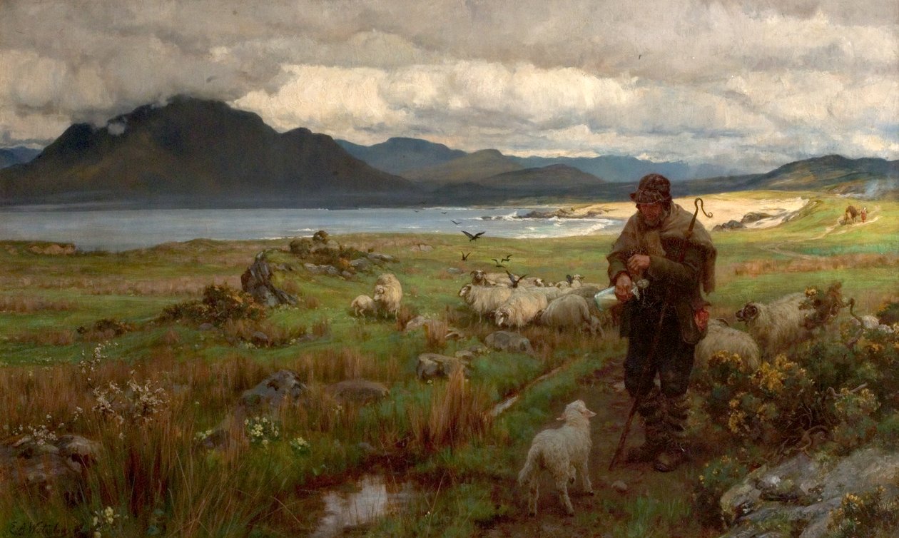 Det forældreløse barn, 1888 af Ernest Albert Waterlow