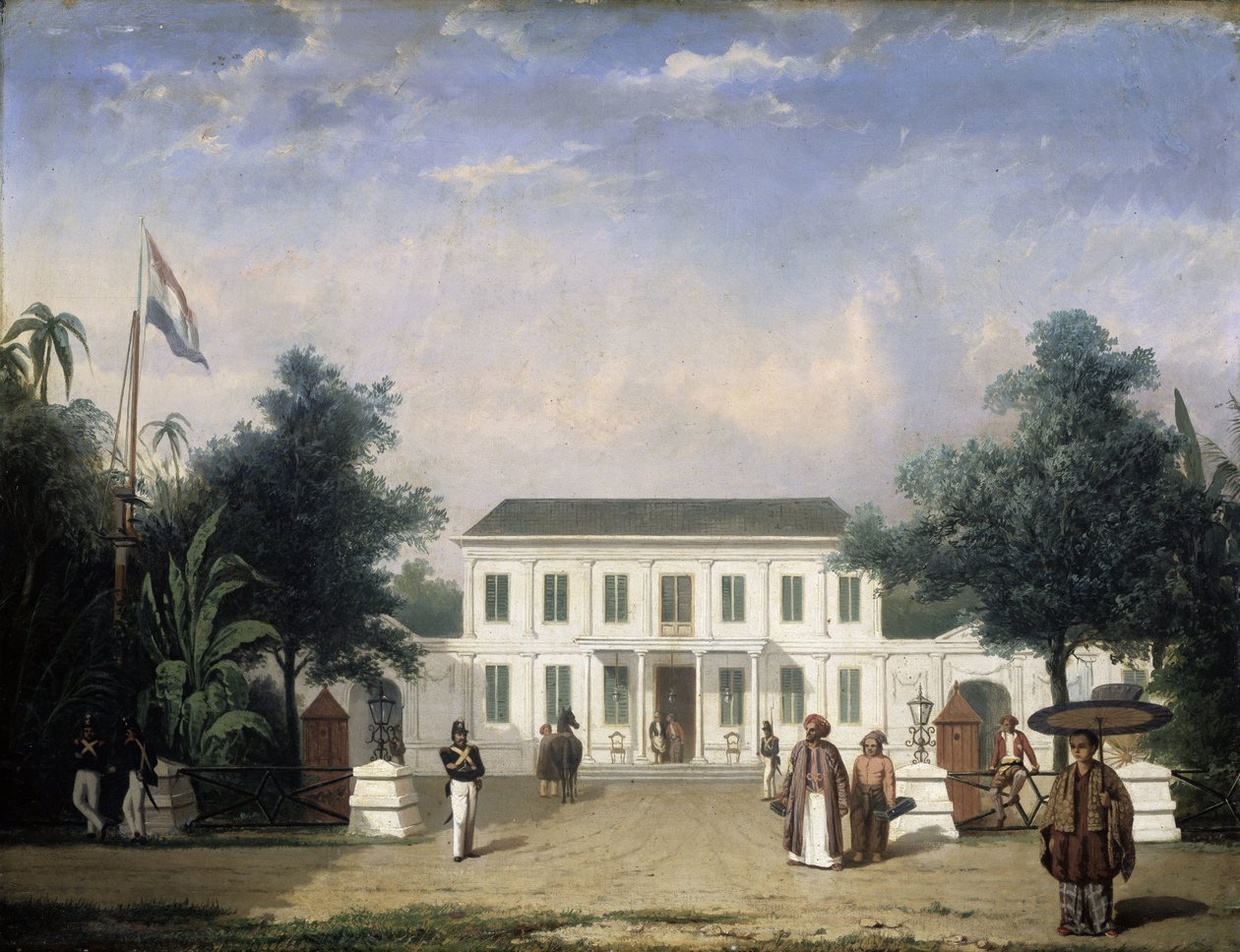 Hus på Rijswijk, Batavia (Jalan Veteran) af Ernest Alfred Hardouin