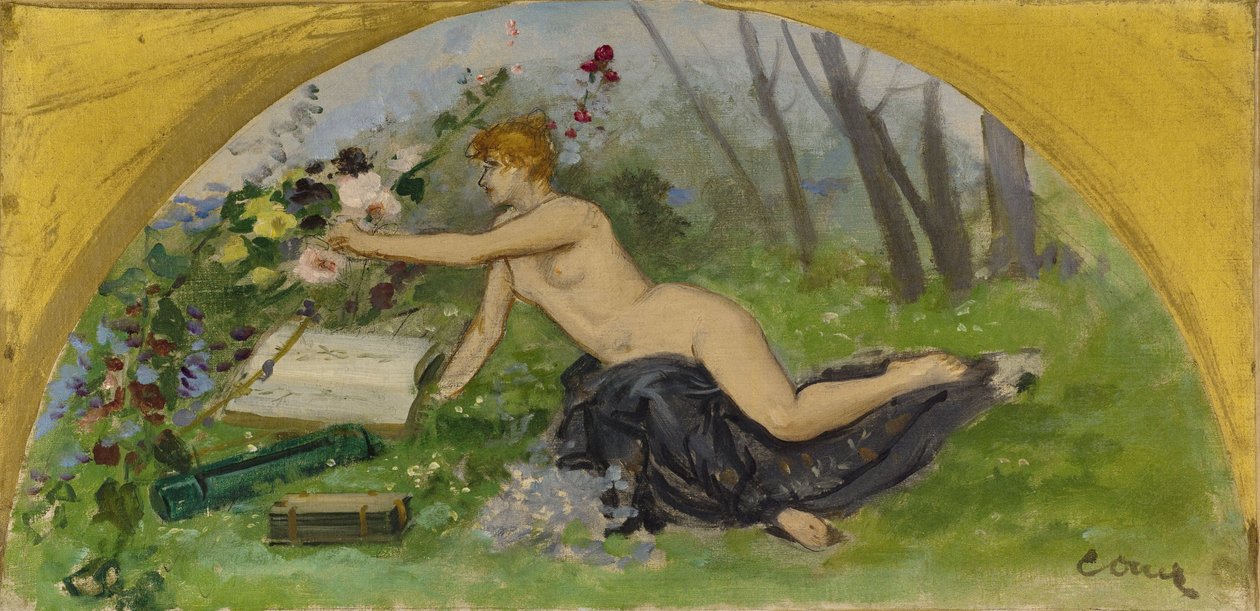 Skitse til Salon des Sciences på rådhuset i Paris: Botanik, mellem 1889 og 1892 (olie på lærred) af Ernest Ange Duez