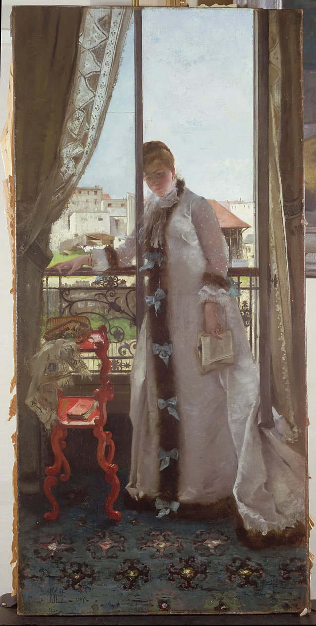 Kvinde ved et åbent vindue, 1875 af Ernest Ange Duez