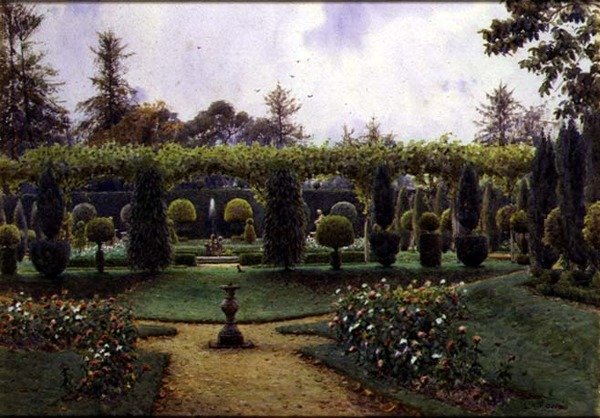 Grey Day, Brockenhurst, Hampshire (akvarel) af Ernest Arthur Rowe