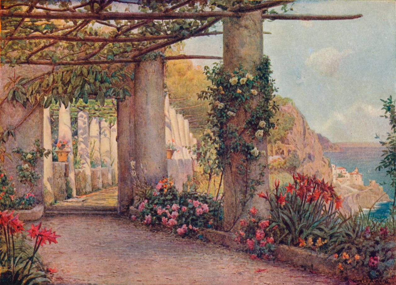 Cappuccinoen, Amalfi, 1903 af Ernest Arthur Rowe