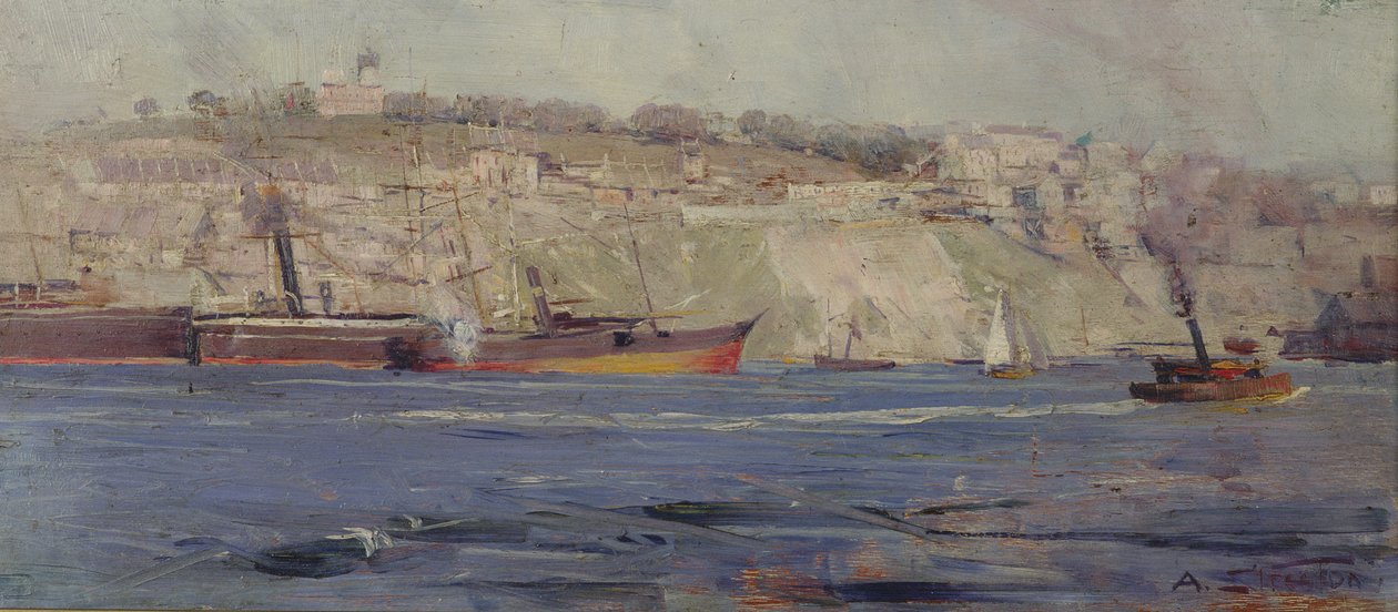 Observatory Hill, Millers Point, Sydney af Arthur Streeton