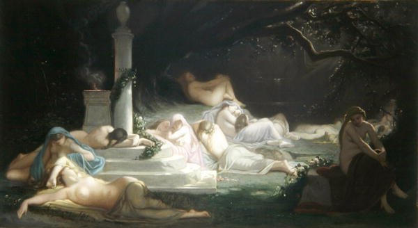 Nymfer ved Adonis grav af Ernest Augustin Gendron