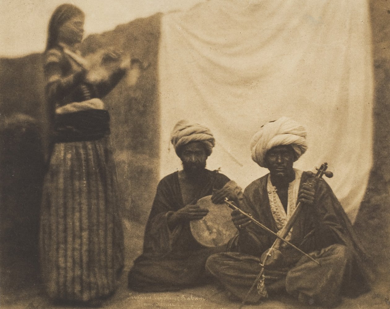 Egyptiske musikere Rawabí og Almée, 20. februar 1852. af Ernest Benecke