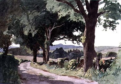 Scene i nærheden af Pulborough, West Sussex af Ernest Benger or Berenger
