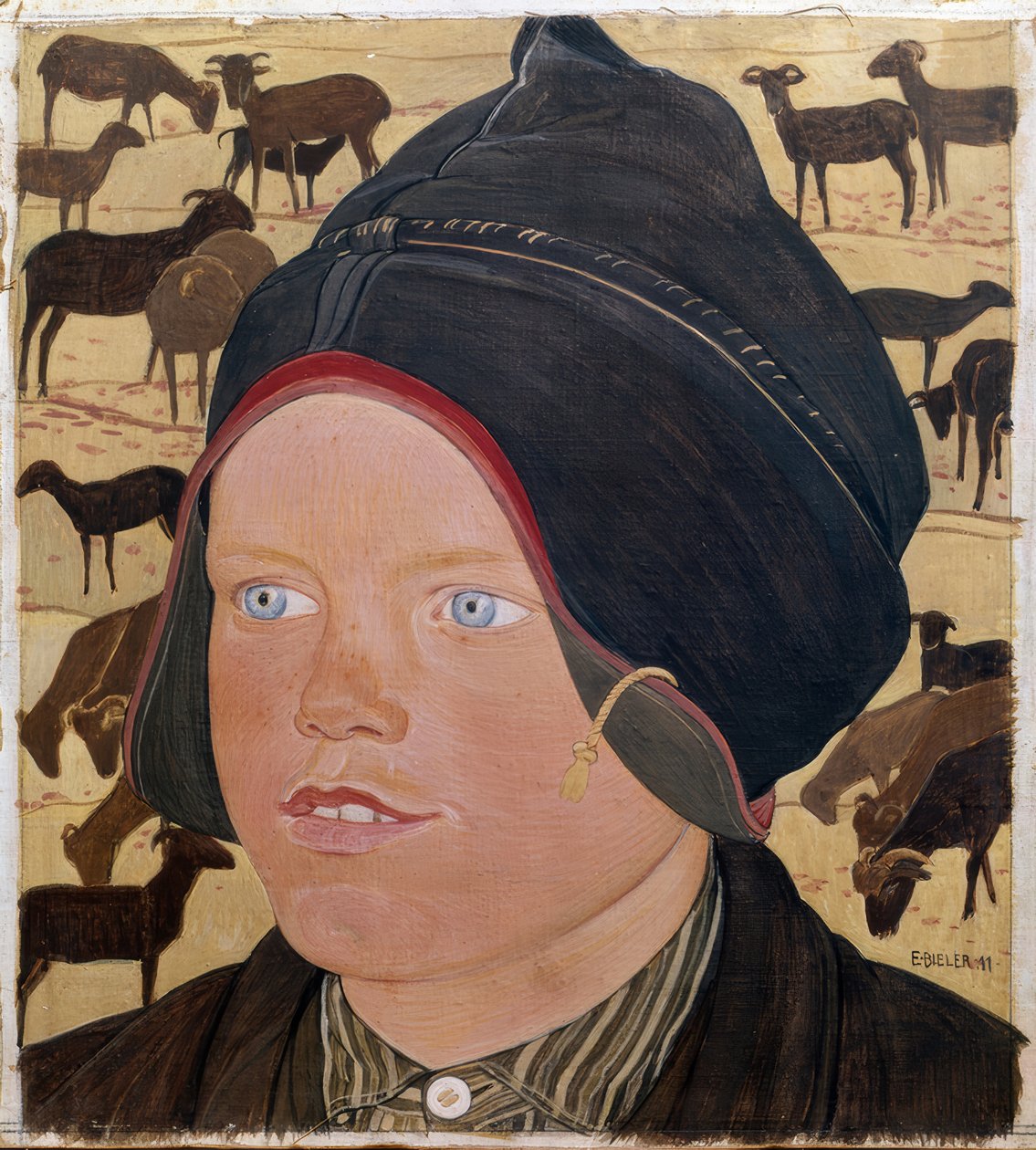 Pigen med fårene af Ernest Bieler