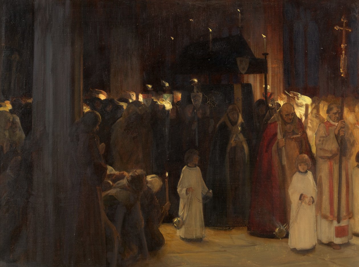 Begravelsen af William Canynges i Redcliffe Church af Ernest Board