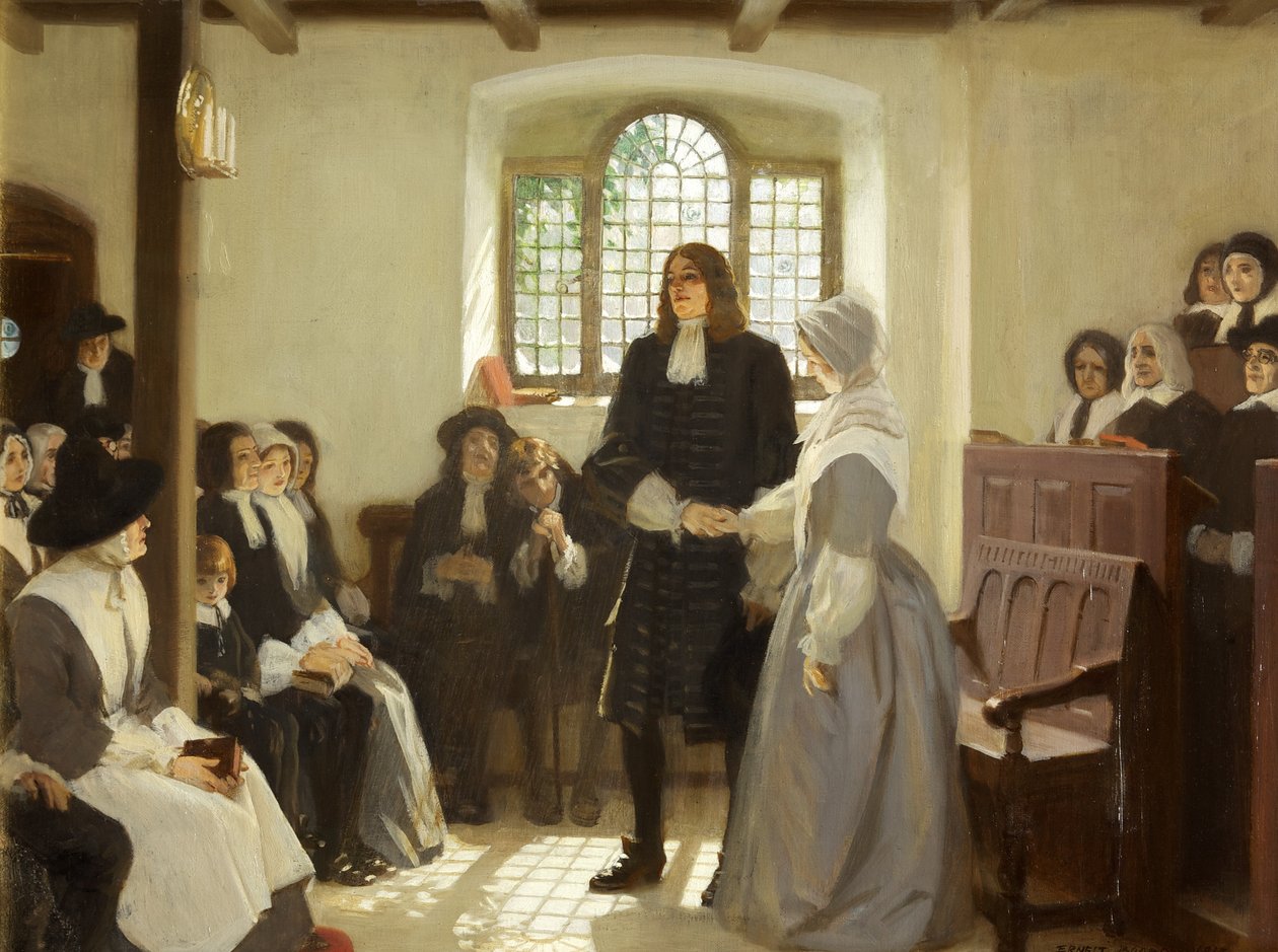 Ægteskabet mellem William Penn og Hannah Callowhill af Ernest Board