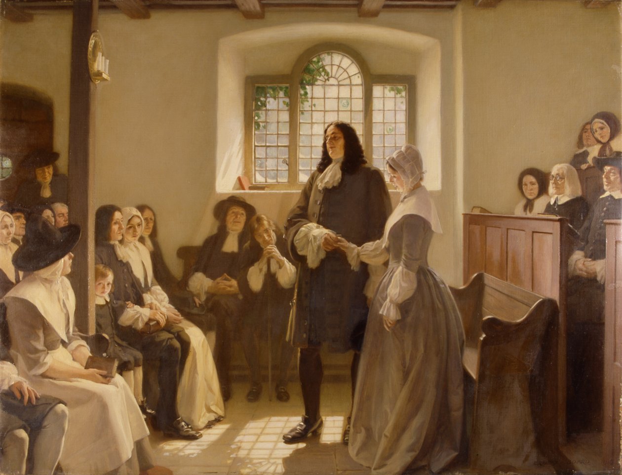 Ægteskabet mellem William Penn og Hannah Callowhill i Friends