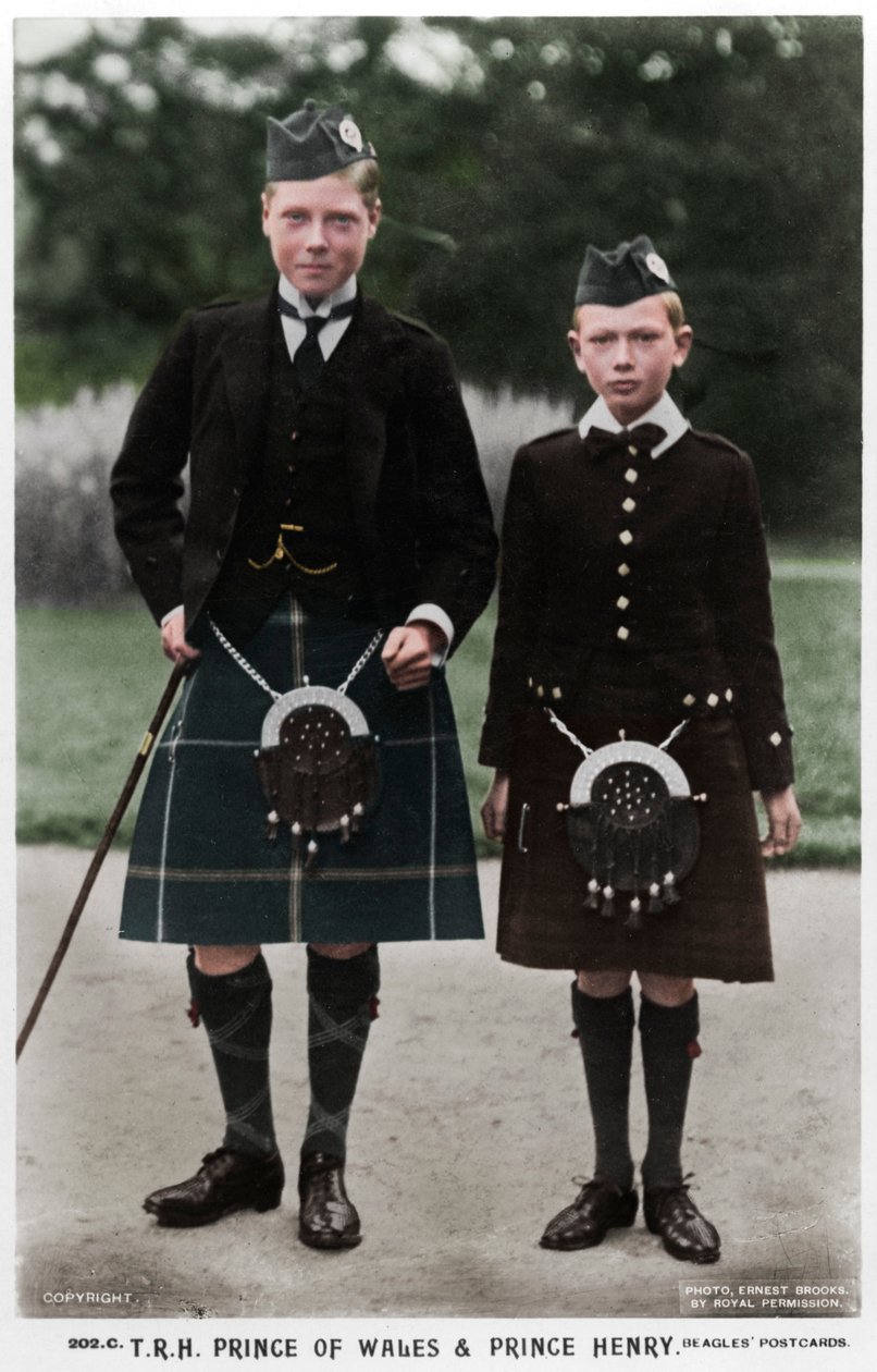 Prinsen af Wales og Prins Henrik, c1910 af Ernest Brooks