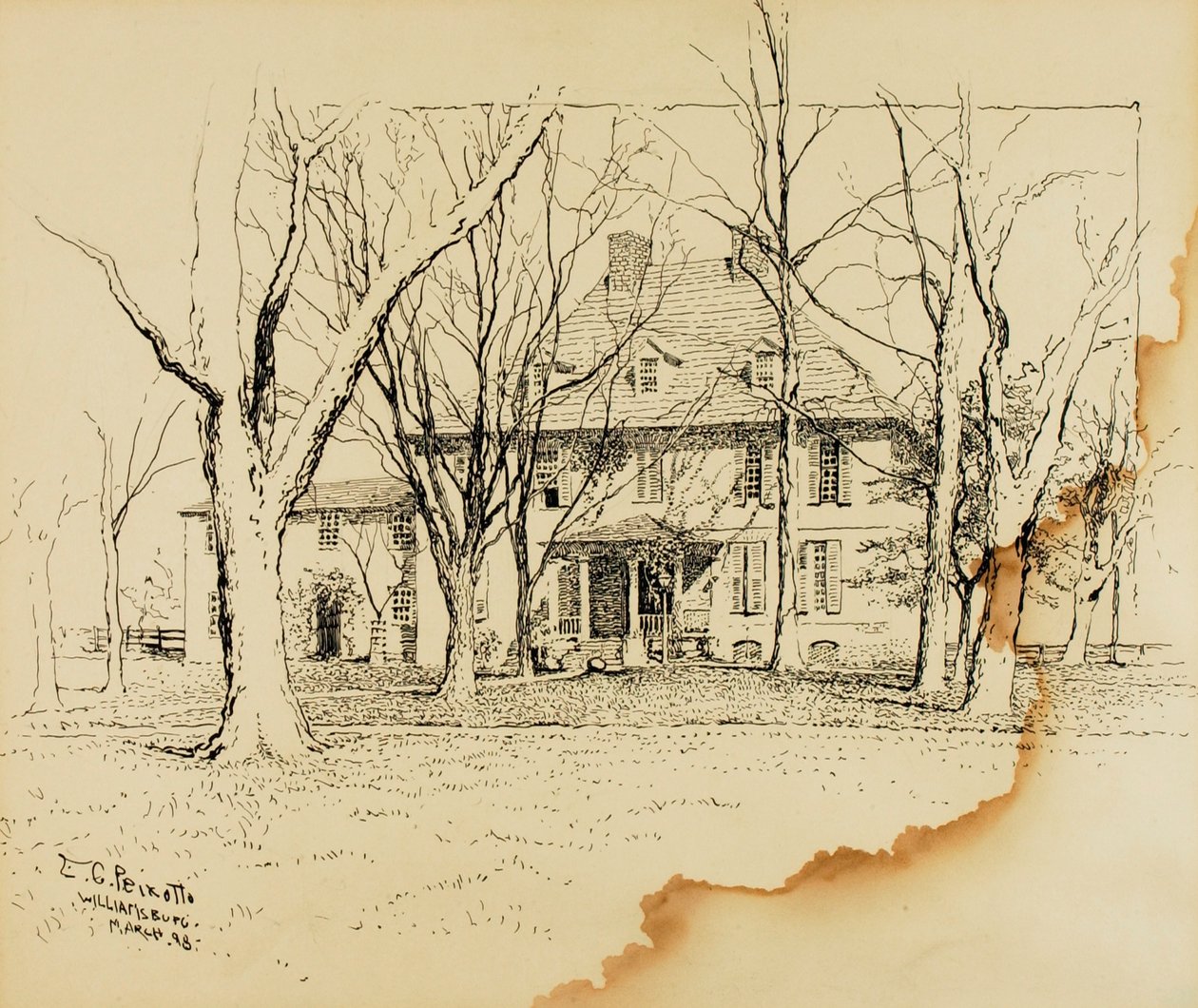 Hjem for præsidenten for William and Mary College af Ernest C. Peixotto