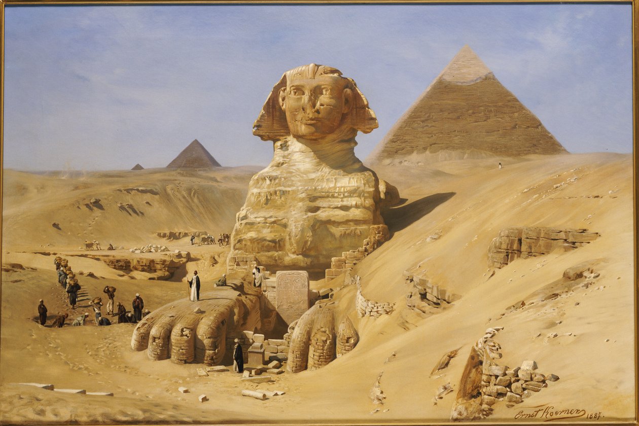 Udgravning af Sfinxen, 1887 af Ernest Carl Eugen Koerner
