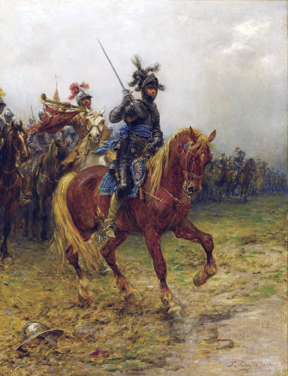 Ruprecht af Pfalz sagde Rupert af Rhinen eller Prins Rupert, soldat, gravør og opfinder - Prins Rupert, grev Pfalz af Rhinen (1619-1682), hertug af Cumberland, af Crofts, Ernest (1847-1911). olie på lærred af Ernest Crofts