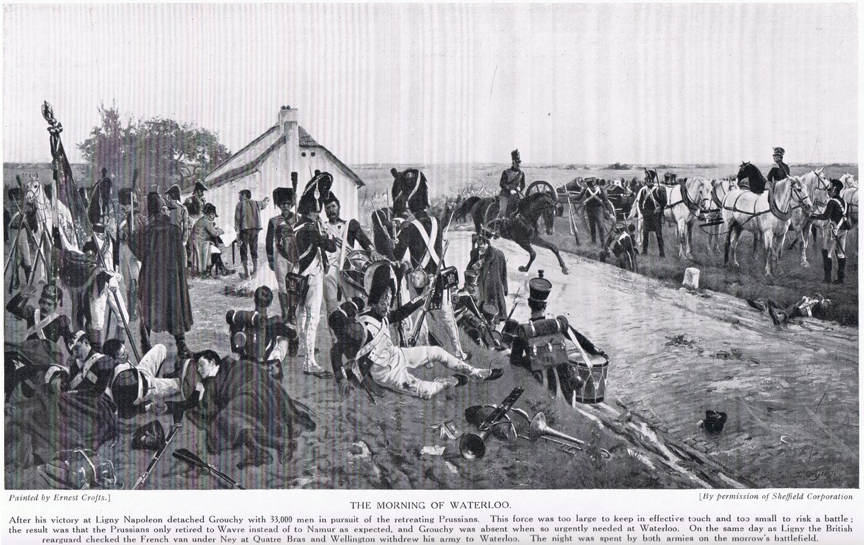 The Morning of Waterloo, illustration fra 