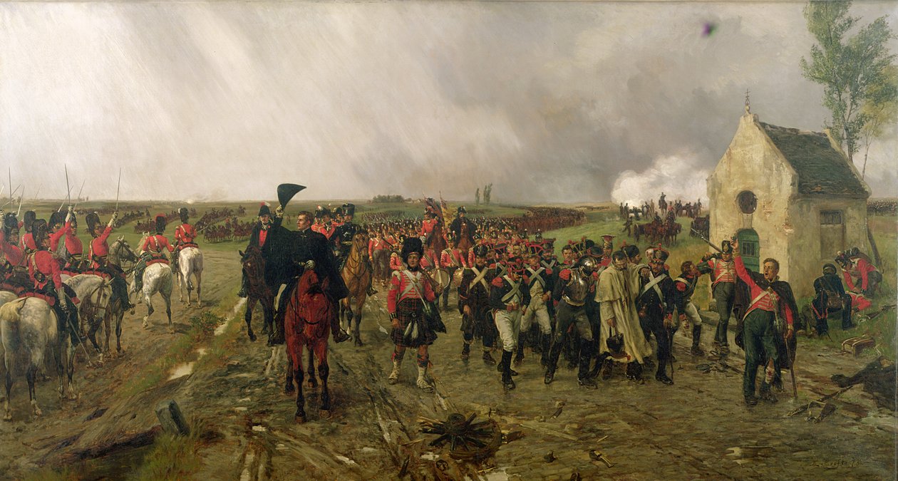 Wellingtons March fra Quatre Bras til Waterloo, 1878 af Ernest Crofts