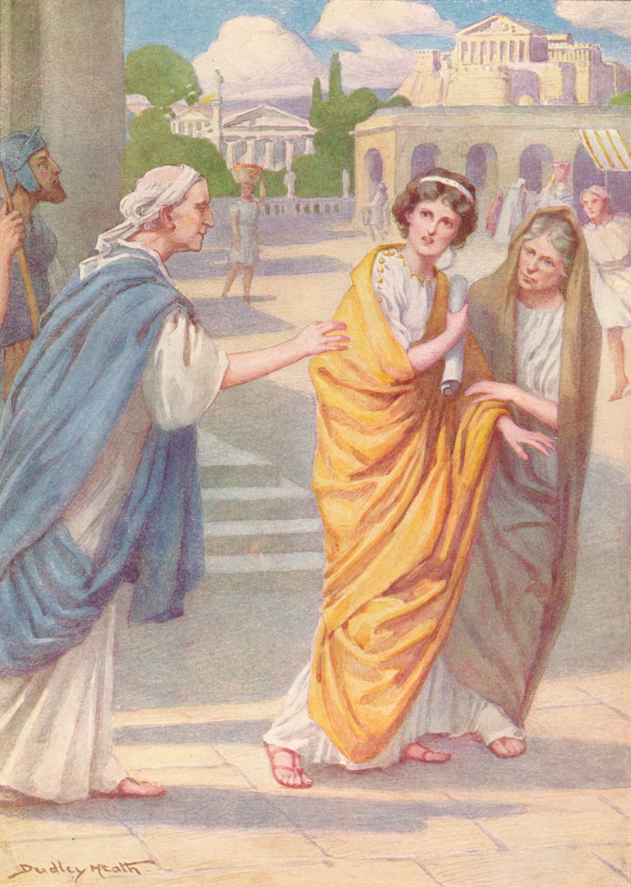 Verginius efterlod sin smukke unge datter Verginia til sin sygeplejerske, c1912, 1912 af Ernest Dudley Heath