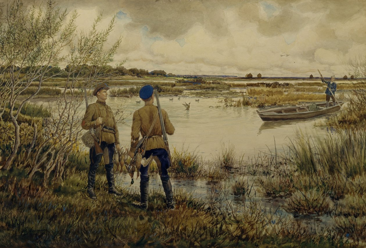Hjemvendt fra jagten, 1937 af Ernest Ernestovich Lissner