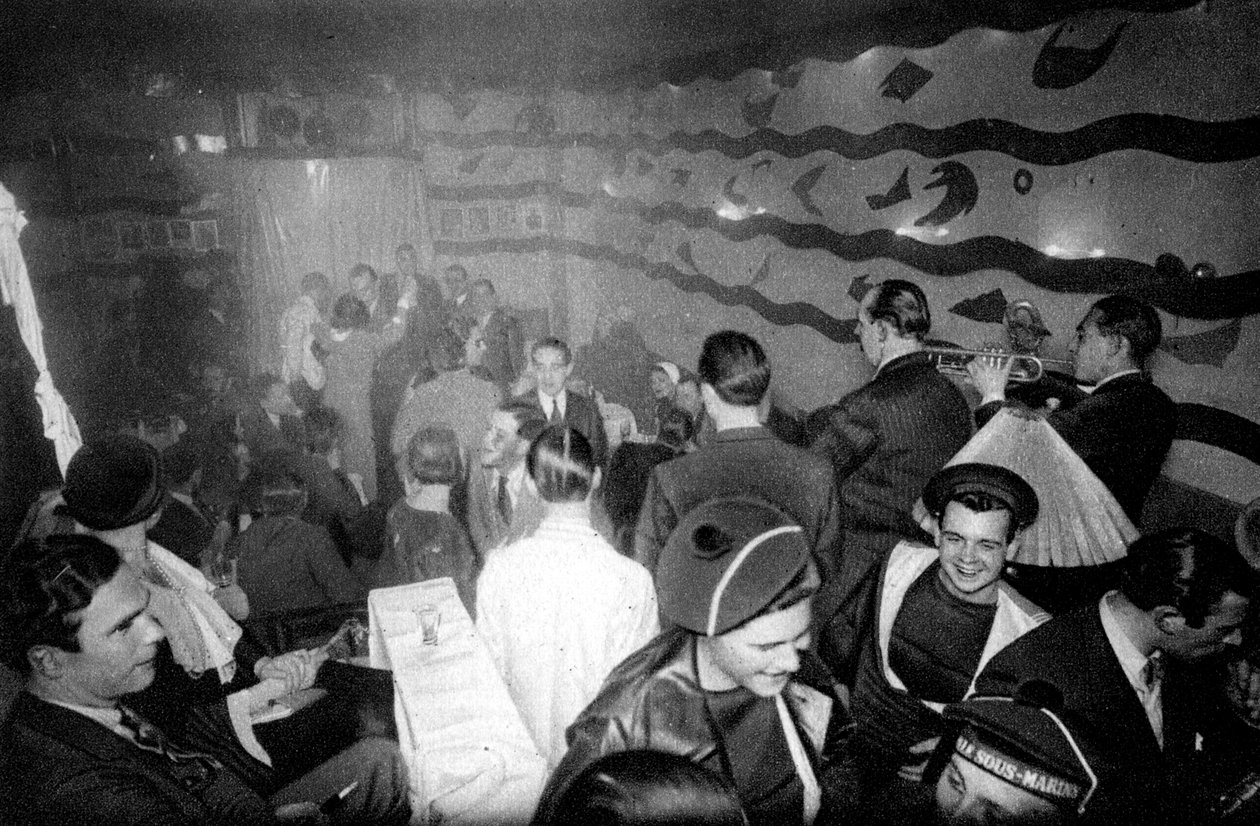 En taverna i Montparnasse, Paris, 1931. af Ernest Flammarion