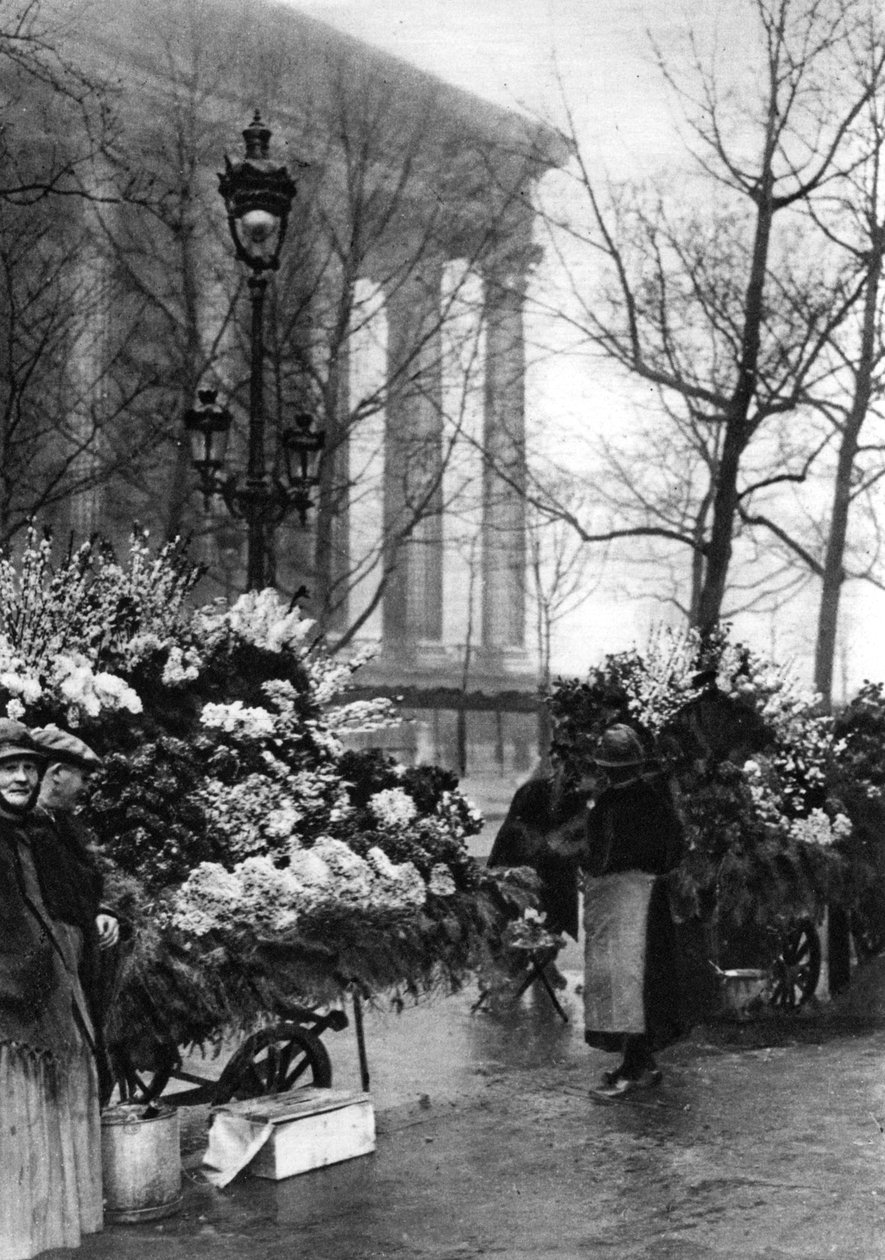 Blomstermarked på Madeleine, Paris, 1931 af Ernest Flammarion