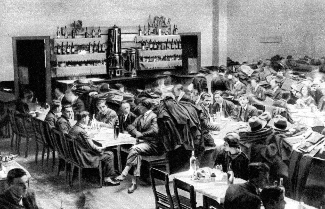Restaurant for studerende, Paris, 1931. af Ernest Flammarion