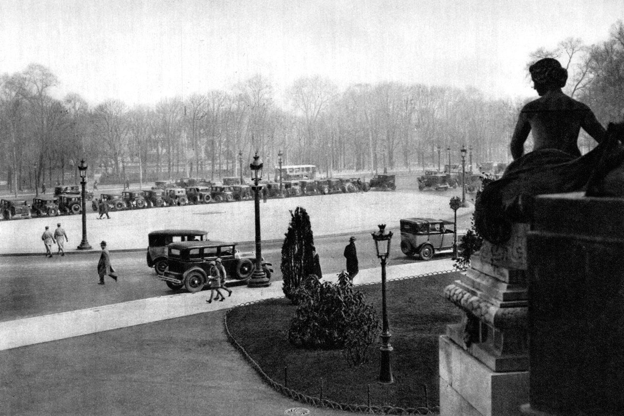 Rond Point og Georges Clemenceau Place, Paris, 1931. af Ernest Flammarion