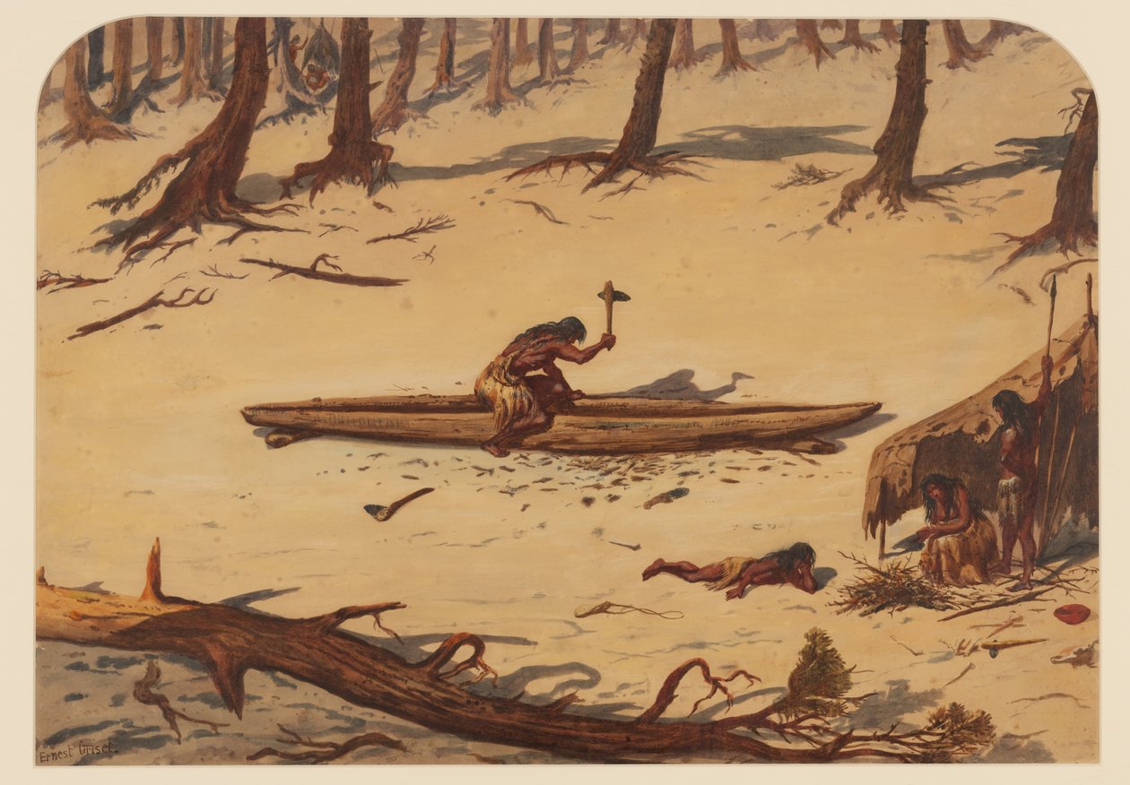 Forhistorisk lejr, 1871 af Ernest Henry Griset