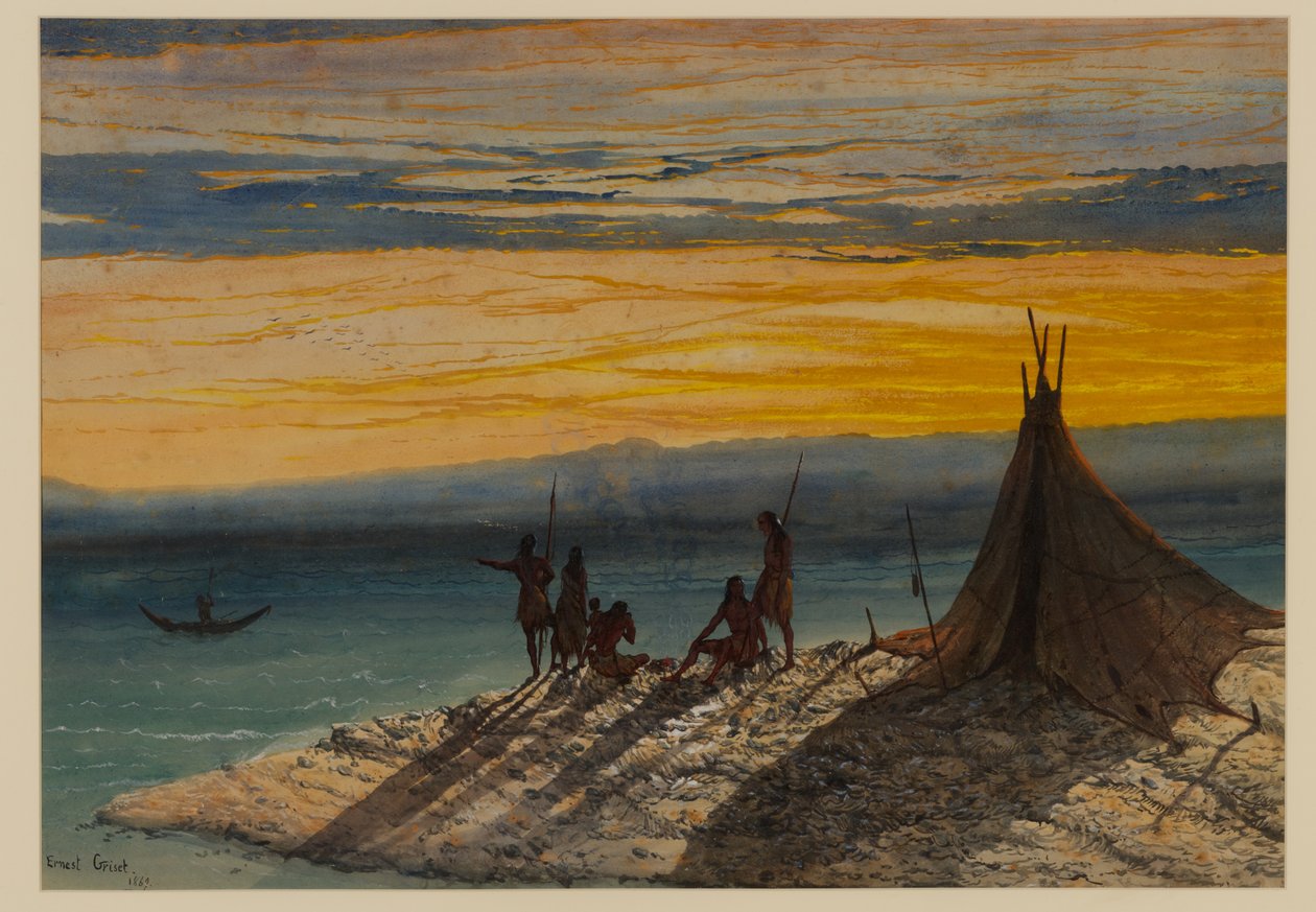 Forhistorisk landskab, 1869 af Ernest Henry Griset