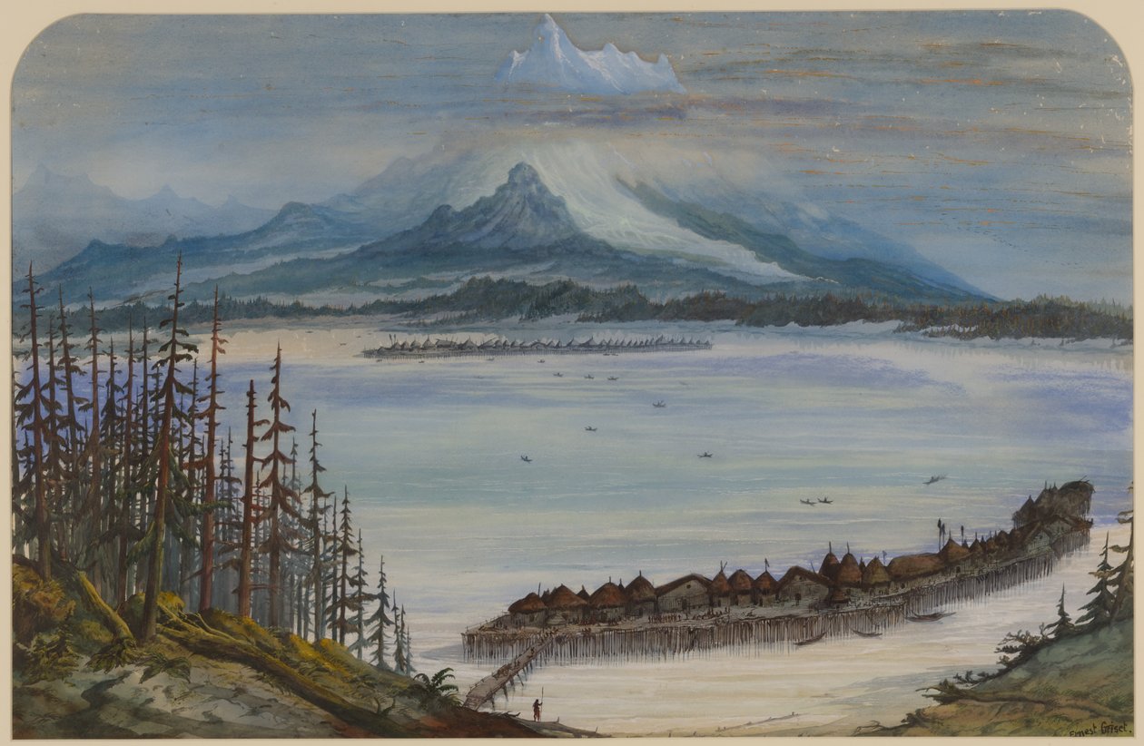 Forhistorisk landskab, 1871 af Ernest Henry Griset