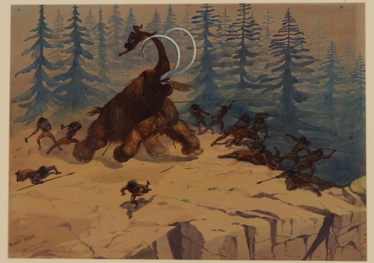 Uldhåret mammut, 1871 af Ernest Henry Griset