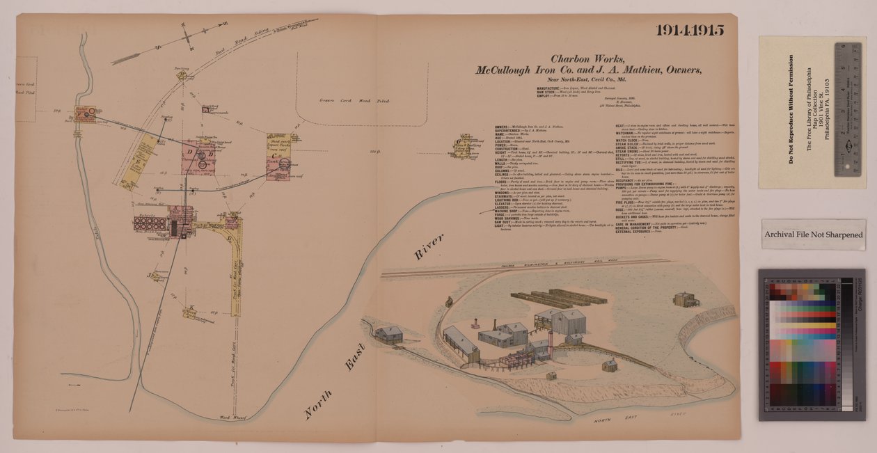 Charbon Works, Maryland, Hexamer General Surveys, 1885 af Ernest Hexamer