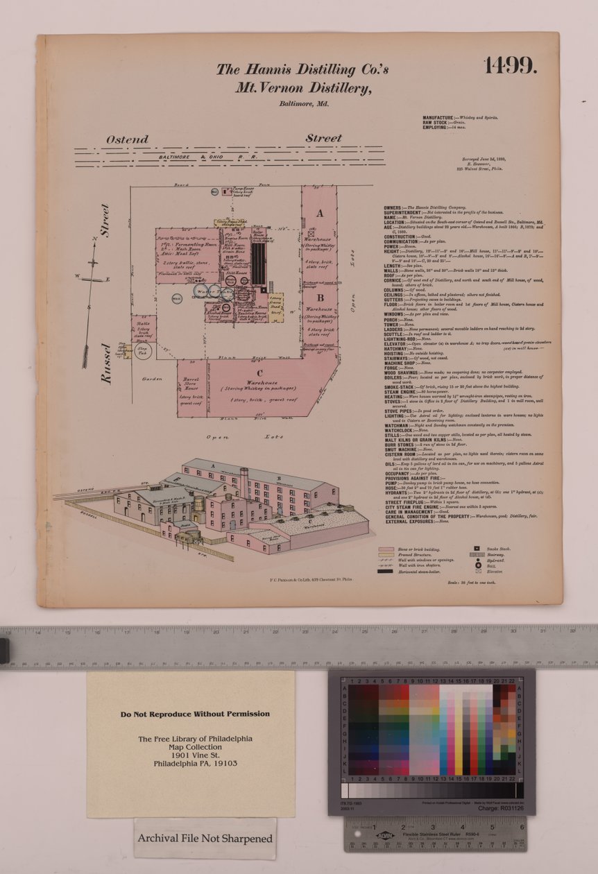 Hannis Distilling Co.s Mount Vernon Distillery, Maryland, Hexamer General Surveys, 1880 af Ernest Hexamer