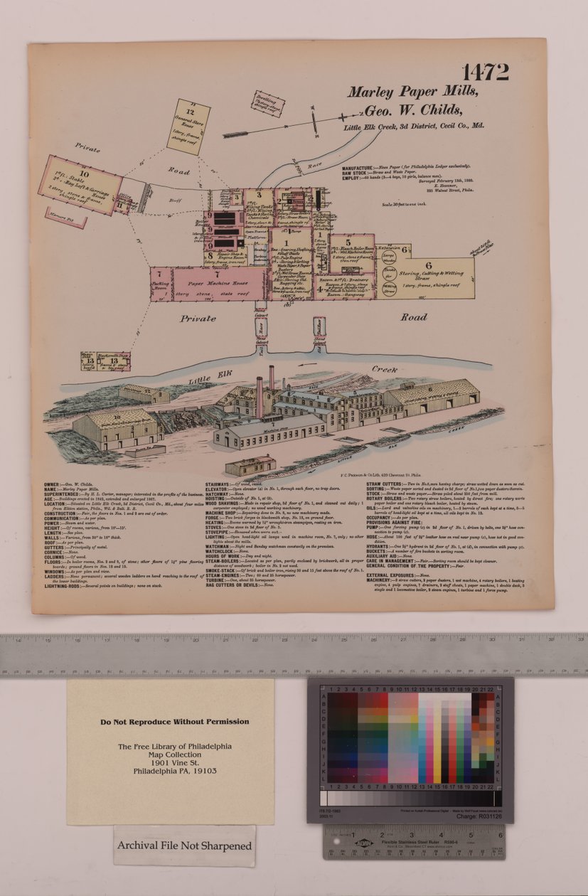 Marley Paper Mills, Maryland, Hexamer General Surveys, 1880 af Ernest Hexamer