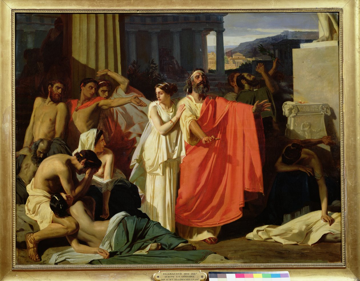 Ødipus og Antigone i eksil til Theben, 1843 af Ernest Hillemacher