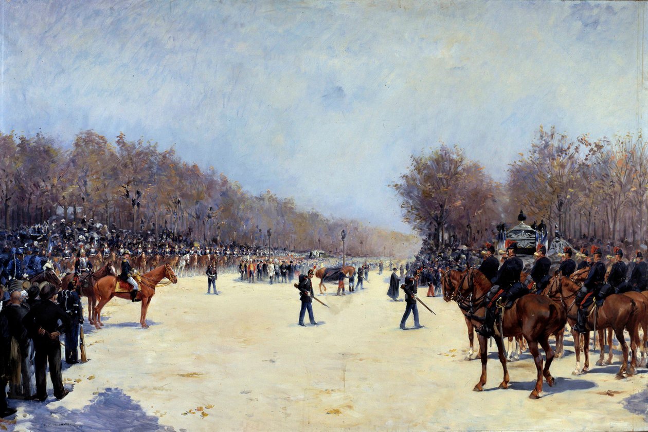 Den franske præsident Mac Mahons begravelse 22/10/1893 Maleri af Ernest Jean Delahaye (1855-1920) 1893 Søn. 1,30 x 1,96 m. af Ernest Jean Delahaye