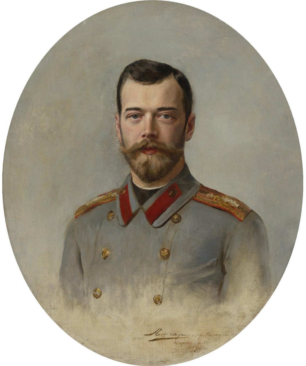 Portræt af kejser Nicholas II 1868-1918, 1897 af Ernest Karlovich Liphart