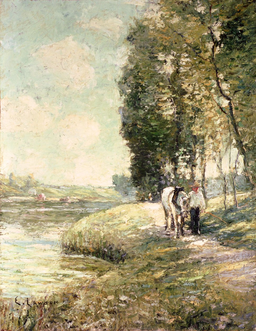 Country Road til Spuyten, Duyvil, New York (olie om bord) af Ernest Lawson