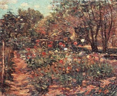 Havelandskab, ca. 1915 (olie på lærred) af Ernest Lawson