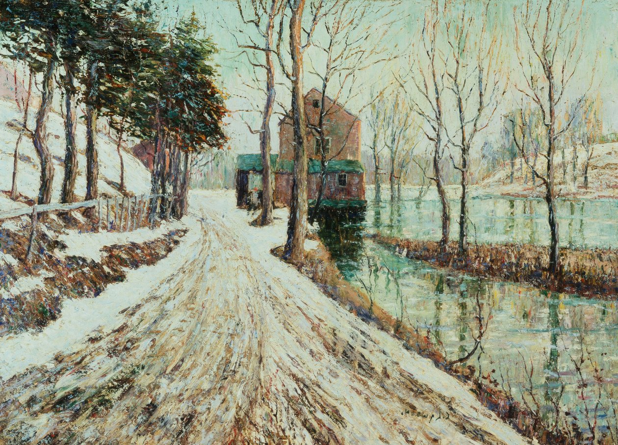 Smeltende sne af Ernest Lawson