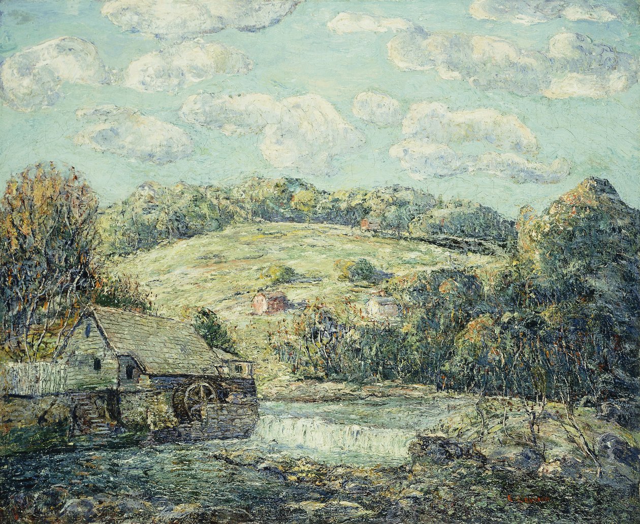 The Old Mill, Wilton, Connecticut af Ernest Lawson
