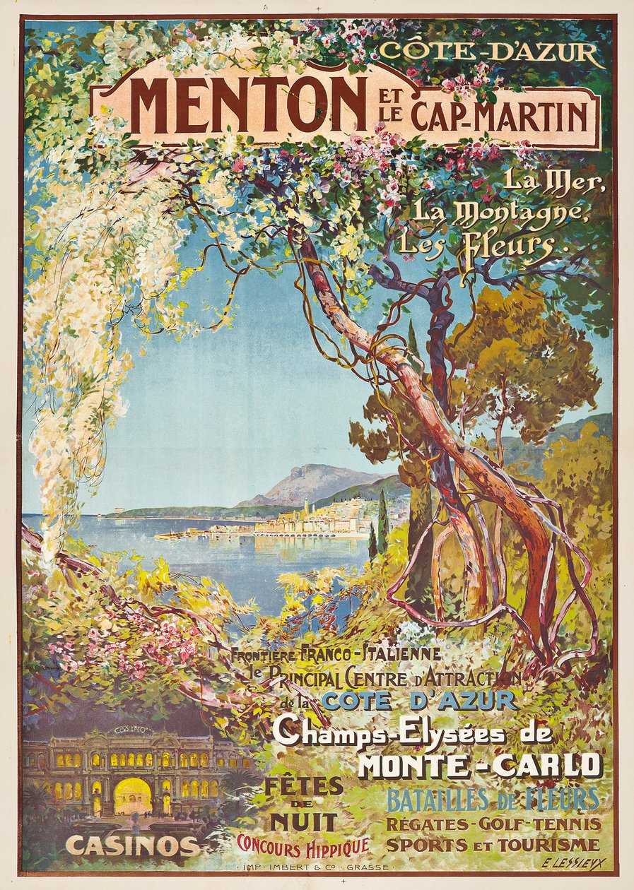 Menton og Cap-Martin, af Ernest Louis Lessieux