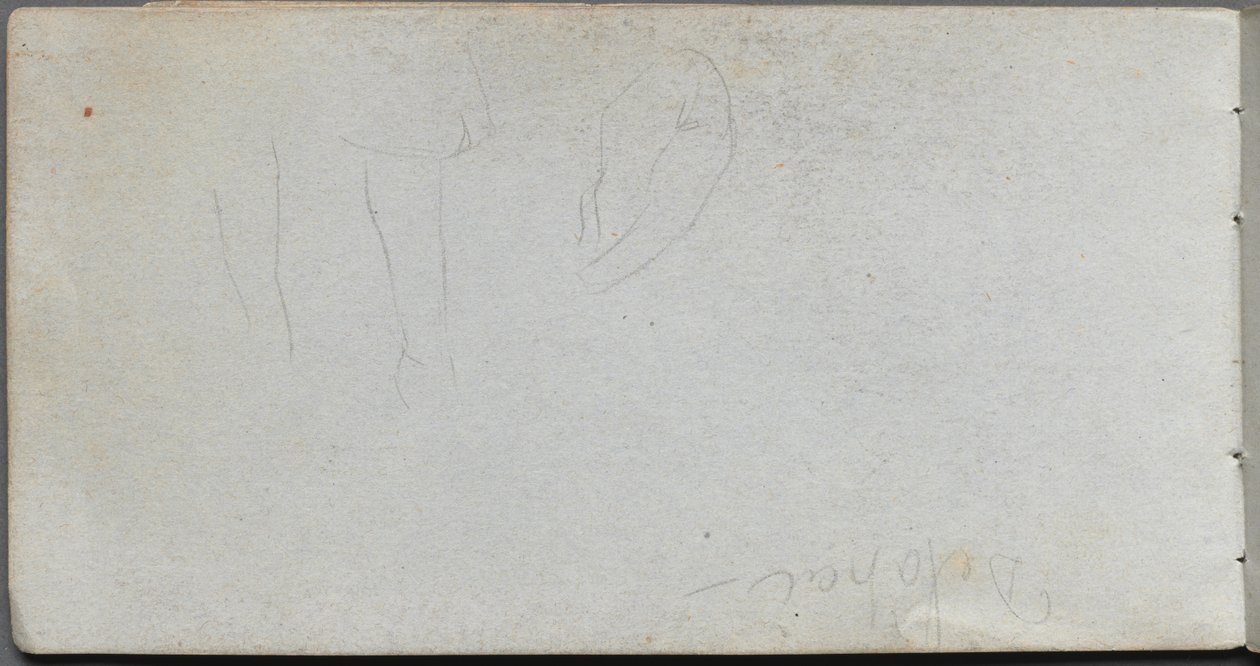 Skitsebog, side 02: Studier af ben. af Jean Louis Ernest Meissonier