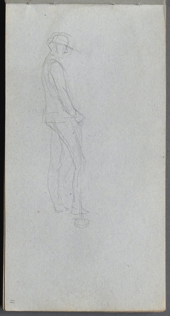 Skitsebog, side 11: Figur i profil af Ernest Meissonier